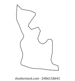 Agua Grande District map, administrative division of Sao Tome and Principe. Vector illustration.