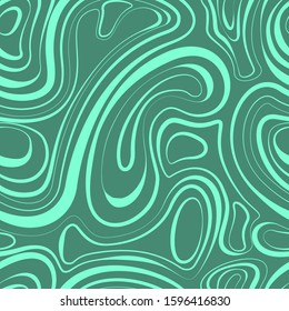 Agua Menthe color Seamless vector texture of smooth lines and circles. Blank for printing on textile or paper