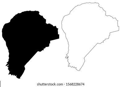 Aguadilla Municipal (Commonwealth of Puerto Rico, Porto Rico, PR, Unincorporated territories of the United States) map vector illustration, scribble sketch Aguadilla map