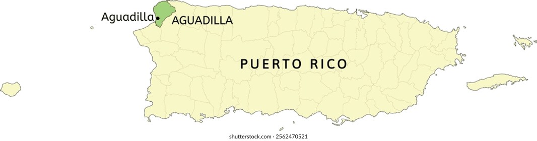 Aguadilla municipality and town of Aguadilla location on Puerto Rico map