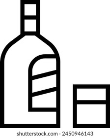 aguardiente icon. Thin linear style design isolated on white background
