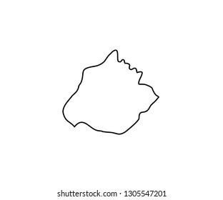 Aguascalientes outline map Mexico state