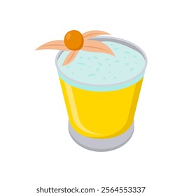 Aguaymanto Sour, Cocktails Vector illustration, Isolated