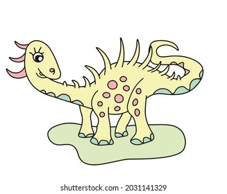 Agustinia dinosaur is smiling and its very cute and adorable 