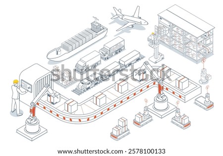 AGV (Automated Guided Vehicles) integrate into global logistics networks, streamlining transportation operations, supply chain management (SCM), and company logistics processes worldwide.