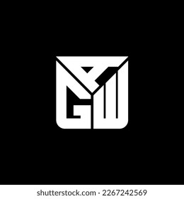 Logo de la carta AGW diseño creativo con gráfico vectorial, logotipo AGW simple y moderno.