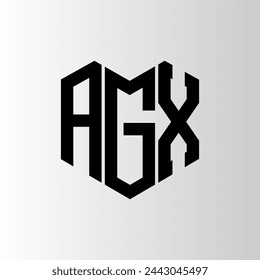 Diseño abstracto del logotipo de la letra AGX. Diseño único de AGX. AGX.
