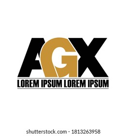 AGX letter monogram logo design vector