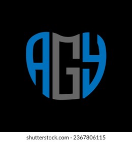 AGY Brief Logo kreatives Design. AGY einzigartiges Design.
