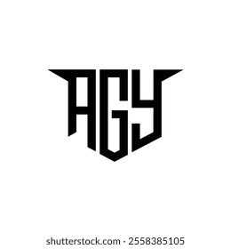 AGY letter logo design with white background in illustrator, vector logo modern alphabet font overlap style, calligraphy designs for logo, Poster, Invitation, etc.