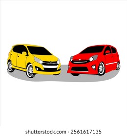Agya and Ayla LCGC car vector