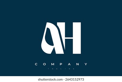 AH Abstract Geometric Logo Design. Modern and elegant logo design with simplistic typography elements, showcasing branding excellence.