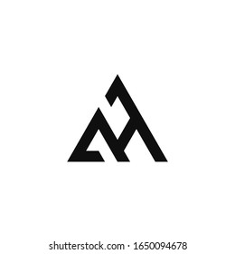 Iniciales Abstractas AH Para La Inspiración De Diseño De Logotipos