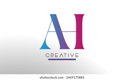 AH Abstrakte Buchstaben Logo-Monogramm