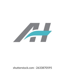 AH abstract vector logo monogram template. Initial ah letter logo with creative modern vector image.