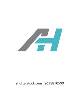 AH abstract vector logo monogram template. Initial ah letter logo with creative modern vector image.