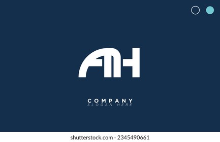 AH Alphabet Buchstaben Initial Monogram Logo HA, A und H