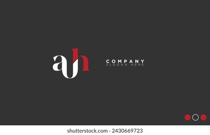  AH Letras del alfabeto Iniciales Monograma logo 