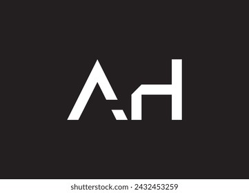 A AH Beauty vector initial logo, handwriting logo of initial wedding, fashion, jewerly, signature,