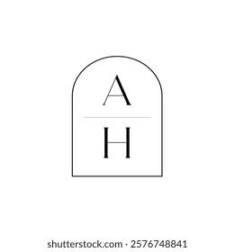 AH Classic Monogram.Modern Creative AH Logo Design. icon initial Based Monogram and Letters in Luxury vector.