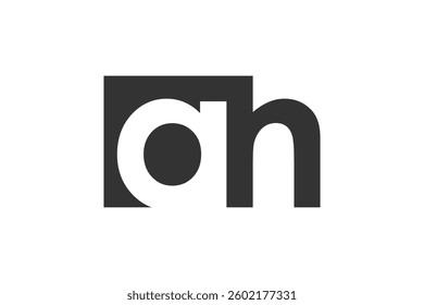 AH creative geometric initial based modern and minimal logo. Letter a h trendy fonts. Universal professional elegant techno vector design.