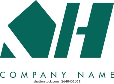 AH diseño de Vector de logotipo de letra abstracta moderna creativa. Utilizable para su empresa o negocio e identidad de marca.