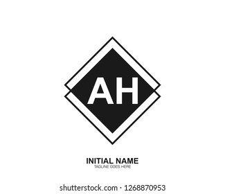 AH A H Initial logo letter with minimalist concept vector