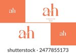 AH, HA, A, H, Abstract Letters Logo Monogram