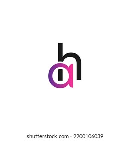AH ,HA ,A ,H abstract letters logo monogram