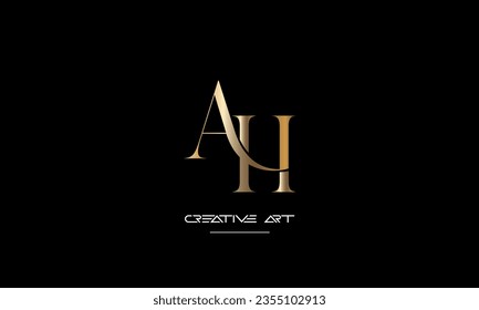 AH, HA, A, H abstract letters logo monogram