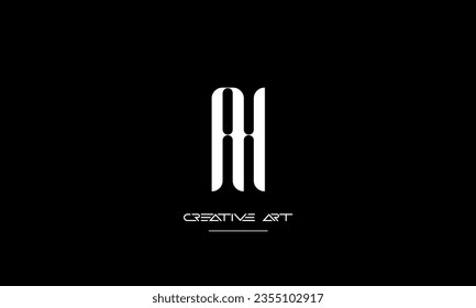 AH, HA, A, H abstrakte Buchstaben Logo-Monogramm