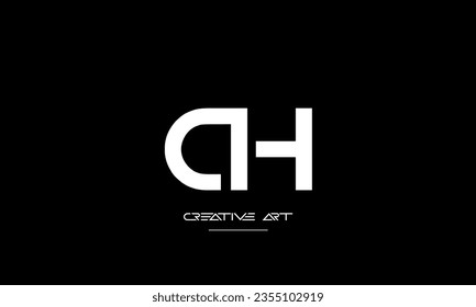 AH, HA, A, H abstract letters logo monogram