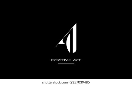 AH, HA, A, H letras abstractas monograma