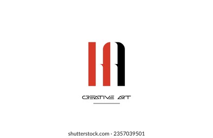 AH, HA, A, H abstrakte Buchstaben Logo-Monogramm