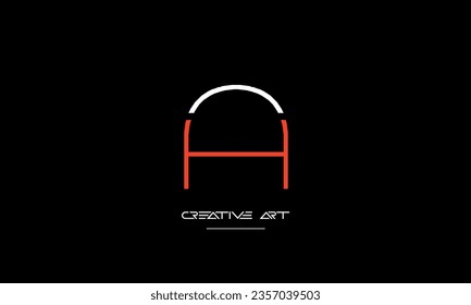 AH, HA, A, H abstract letters logo monogram