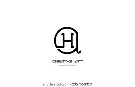 AH, HA, A, H abstrakte Buchstaben Logo-Monogramm