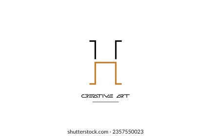 AH, HA, A, H abstract letters logo monogram
