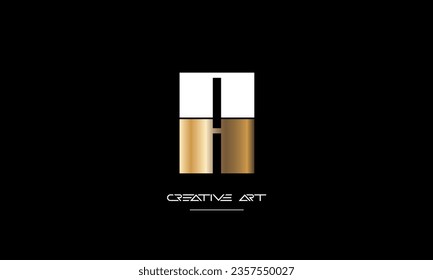 AH, HA, A, H abstract letters logo monogram