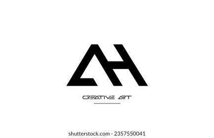 AH, HA, A, H letras abstractas monograma