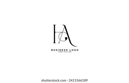 AH, HA, A, H, Abstract Letters Logo Monogram