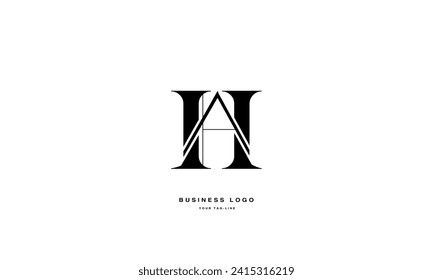 AH, HA, A, H, Abstract Letters Logo Monogram