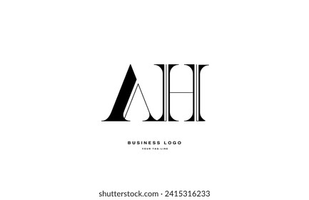 AH, HA, A, H, Abstract Letters Logo Monogram