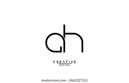 AH, HA, A, H, Abstract Letters Logo Monogram