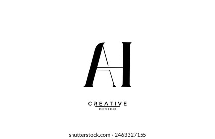 AH, HA, A, H, Abstract Letters Logo Monogram