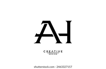 AH, HA, A, H, Abstract Letters Logo Monogram