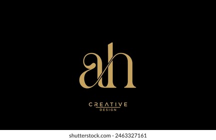 AH, HA, A, H, Abstract Letters Logo Monogram