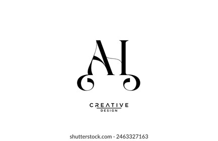 AH, HA, A, H, Abstract Letters Logo Monogram