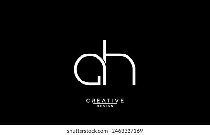 AH, HA, A, H, Abstract Letters Logo Monogram