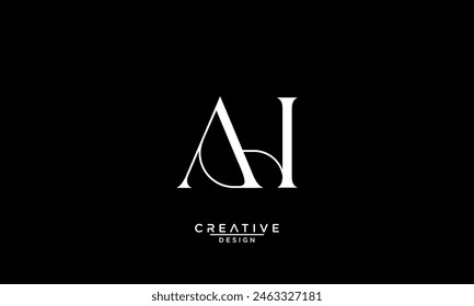 AH, HA, A, H, Abstract Letters Logo Monogram