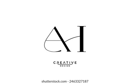 AH, HA, A, H, Abstract Letters Logo Monogram